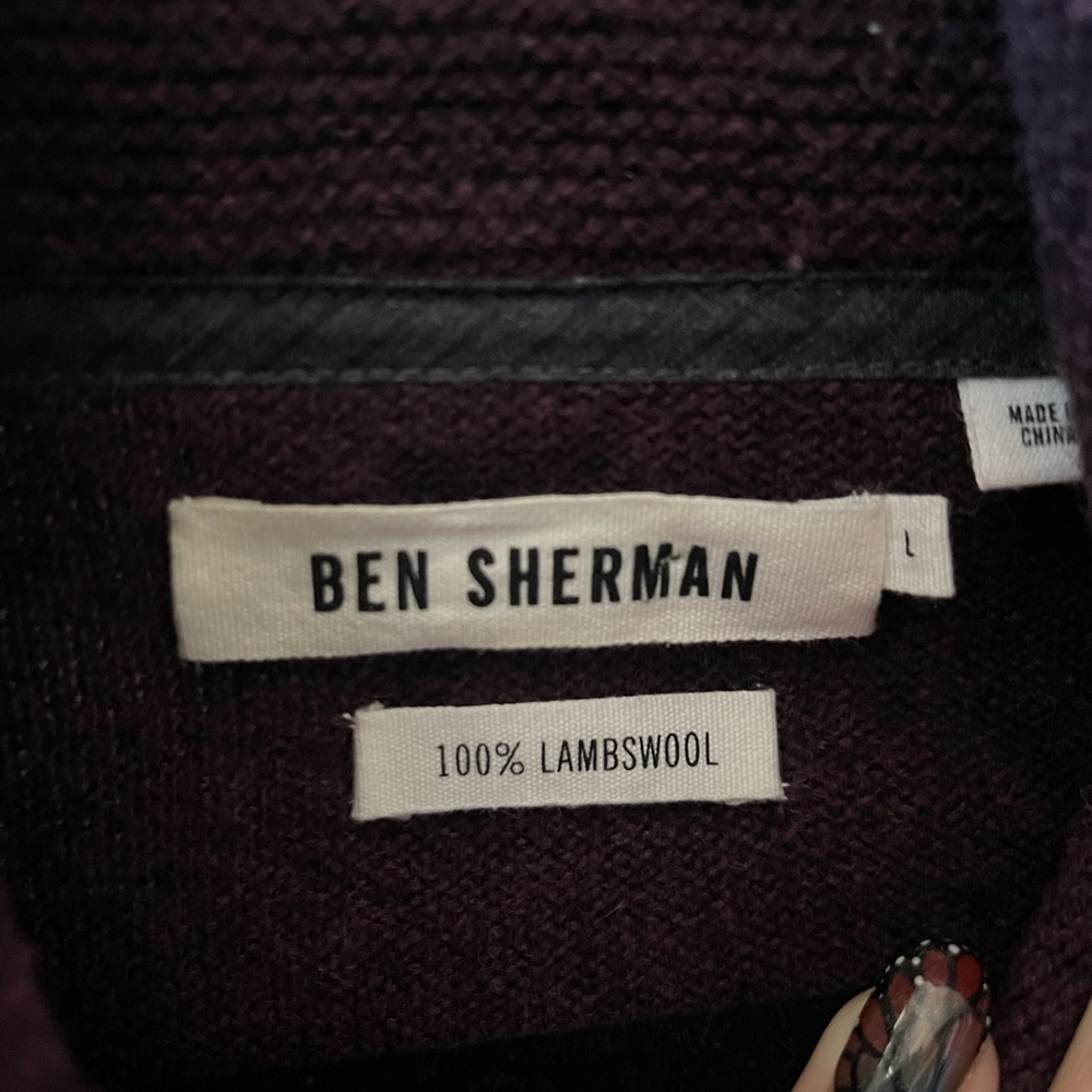 Ben Sherman plum colored sweater. Size large